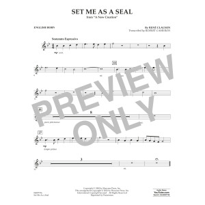 Set Me as a Seal (arr. Robert C. Cameron) - English Horn