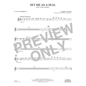 Set Me as a Seal (arr. Robert C. Cameron) - Eb Alto Saxophone 1