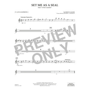 Set Me as a Seal (arr. Robert C. Cameron) - Eb Alto Saxophone 2