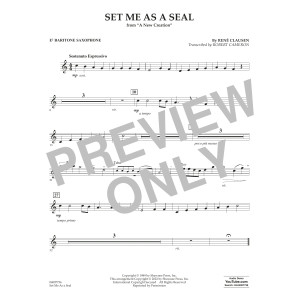 Set Me as a Seal (arr. Robert C. Cameron) - Eb Baritone Saxophone