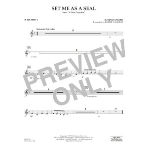 Set Me as a Seal (arr. Robert C. Cameron) - Bb Trumpet 3
