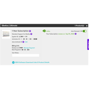 Sibelius Subscription Renewal