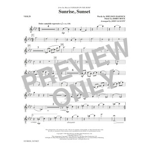 Sunrise, Sunset (from Fiddler On The Roof) (arr. John Leavitt) - Violin