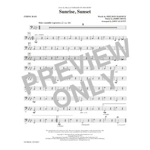 Sunrise, Sunset (from Fiddler On The Roof) (arr. John Leavitt) - String Bass