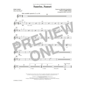 Sunrise, Sunset (from Fiddler On The Roof) (arr. John Leavitt) - Percussion