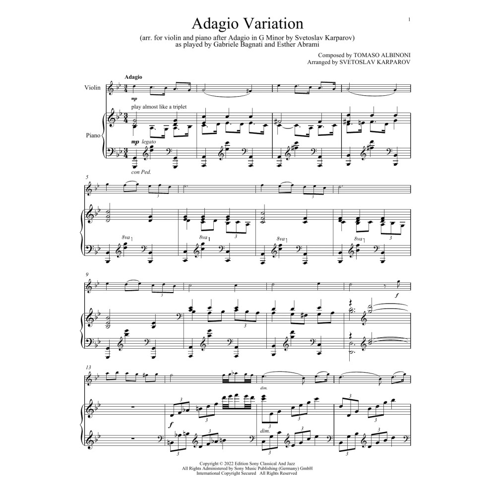 Adagio Variation (arr. Svetoslav Karparov)