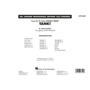 Tank! (from Cowboy Bebop) (arr. John Wasson) - Conductor Score (Full Score)