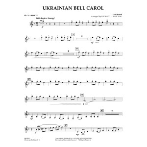 Ukrainian Bell Carol (arr. Richard L. Saucedo) - Bb Clarinet 1