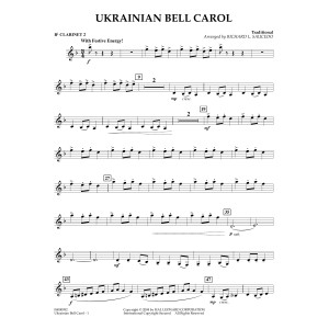 Ukrainian Bell Carol (arr. Richard L. Saucedo) - Bb Clarinet 2