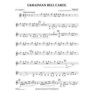 Ukrainian Bell Carol (arr. Richard L. Saucedo) - Bb Clarinet 3