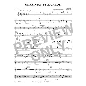 Ukrainian Bell Carol (arr. Richard L. Saucedo) - Eb Alto Saxophone 2