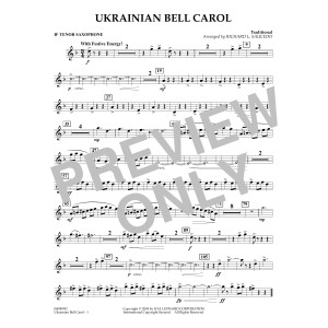 Ukrainian Bell Carol (arr. Richard L. Saucedo) - Bb Tenor Saxophone