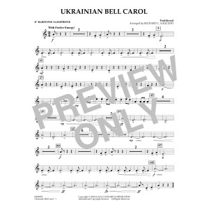 Ukrainian Bell Carol (arr. Richard L. Saucedo) - Eb Baritone Saxophone