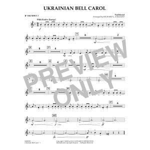 Ukrainian Bell Carol (arr. Richard L. Saucedo) - Bb Trumpet 3