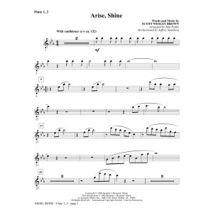Arise, Shine (arr. Tom Fettke) - Flute 1 & 2
