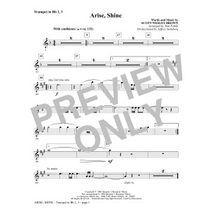 Arise, Shine (arr. Tom Fettke) - Trumpet 2 & 3