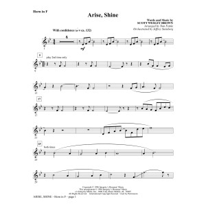 Arise, Shine (arr. Tom Fettke) - F Horn