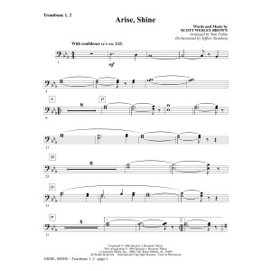 Arise, Shine (arr. Tom Fettke) - Trombone 1 & 2