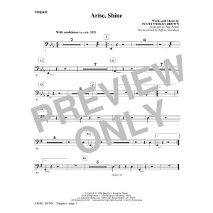 Arise, Shine (arr. Tom Fettke) - Timpani