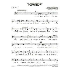 Tomorrow (from Annie) (arr. Mark Taylor) - Vocal Solo