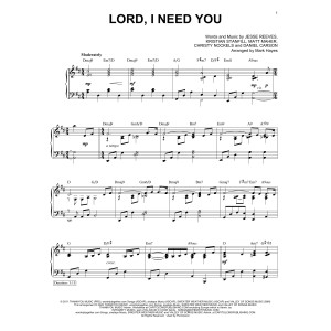 Lord, I Need You (arr. Mark Hayes)