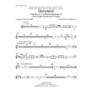 Gloryland: A Medley of Four Traditional Spirituals - Bb Trumpet 2