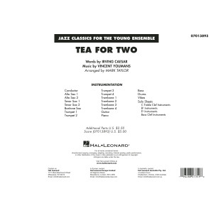 Tea for Two (arr. Mark Taylor) - Conductor Score (Full Score)