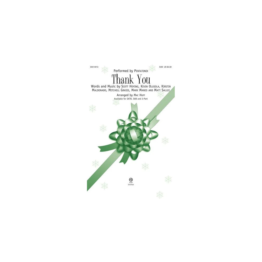 Thank You (arr. Mac Huff)