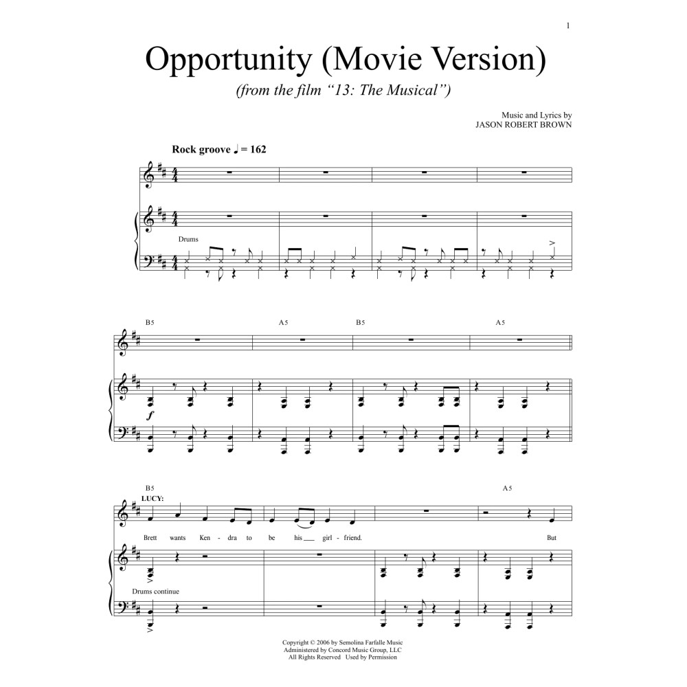 Opportunity (from 13: The Musical) (Netflix film)