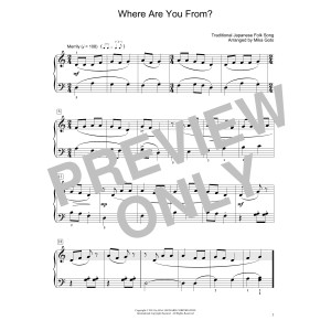 Where Are You From? (arr. Mika Goto)