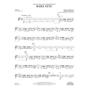 Baba Yetu (from Civilization IV) (arr. Robert Longfield) - Violin 3 (Viola Treble Clef)