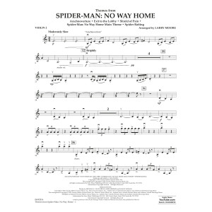 Themes from Spider-Man: No Way Home (arr. Larry Moore) - Violin 2