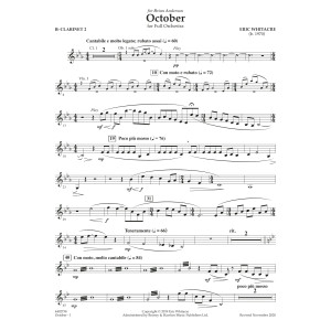 October - Bb Clarinet 2