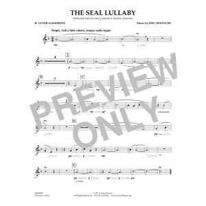 The Seal Lullaby - Bb Tenor Saxophone