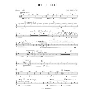 Deep Field (adapted for Wind Ensemble, Choir, and Smartphone App) - Bb Clarinet 1