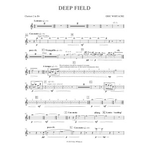Deep Field (adapted for Wind Ensemble, Choir, and Smartphone App) - Bb Clarinet 2