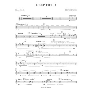 Deep Field (adapted for Wind Ensemble, Choir, and Smartphone App) - Bb Clarinet 3
