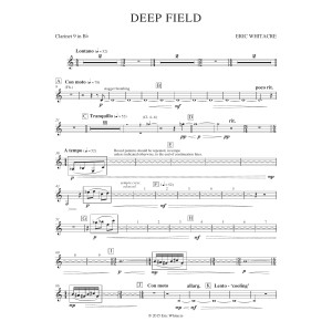 Deep Field (adapted for Wind Ensemble, Choir, and Smartphone App) - Bb Clarinet 9
