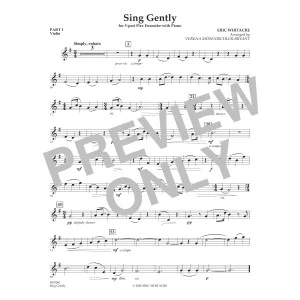 Sing Gently (for Flexible Wind Band) - Pt.1 - Violin