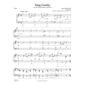 Sing Gently (for Flexible Wind Band) - Piano