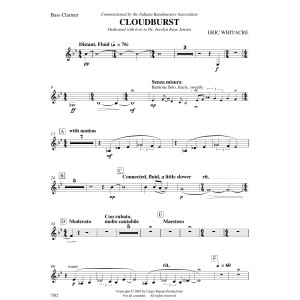 Cloudburst - Bb Bass Clarinet