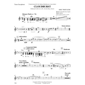 Cloudburst - Bb Tenor Saxophone