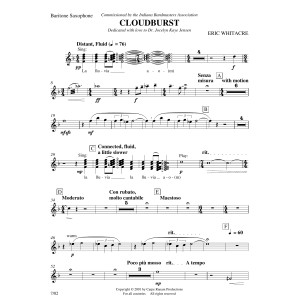Cloudburst - Eb Baritone Saxophone
