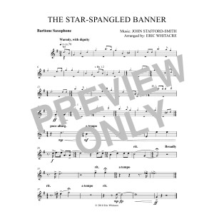 The Star-Spangled Banner (arr. Eric Whitacre) - Eb Baritone Saxophone