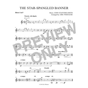 The Star-Spangled Banner (arr. Eric Whitacre) - F Horn 1