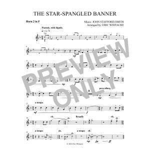The Star-Spangled Banner (arr. Eric Whitacre) - F Horn 2