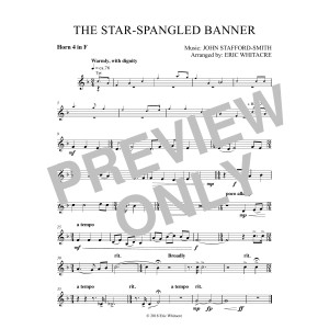 The Star-Spangled Banner (arr. Eric Whitacre) - F Horn 4