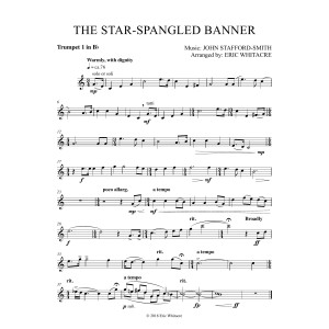 The Star-Spangled Banner (arr. Eric Whitacre) - Bb Trumpet 1