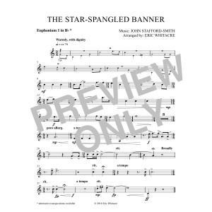 The Star-Spangled Banner (arr. Eric Whitacre) - Euphonium 1 TC in Bb