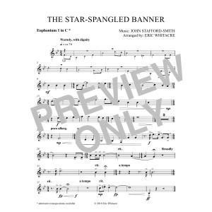 The Star-Spangled Banner (arr. Eric Whitacre) - Euphonium 1 TC in C
